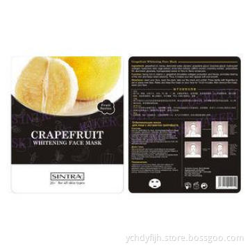 Grapefruit Moisturizing Collagen Facial Mask For Skin White